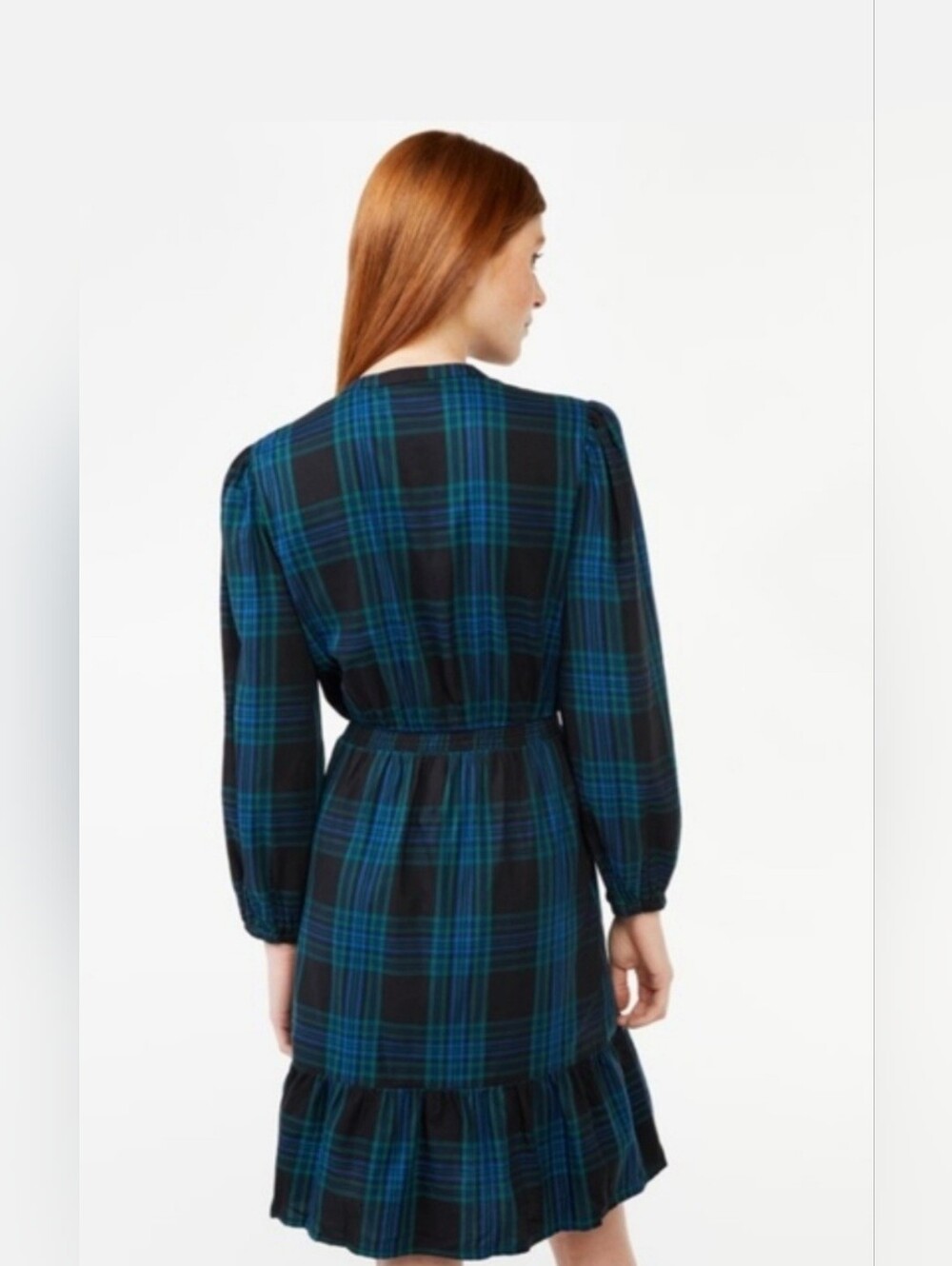 Free Assembly Women's Plaid Ruffle Dress - Picture 3 of 7